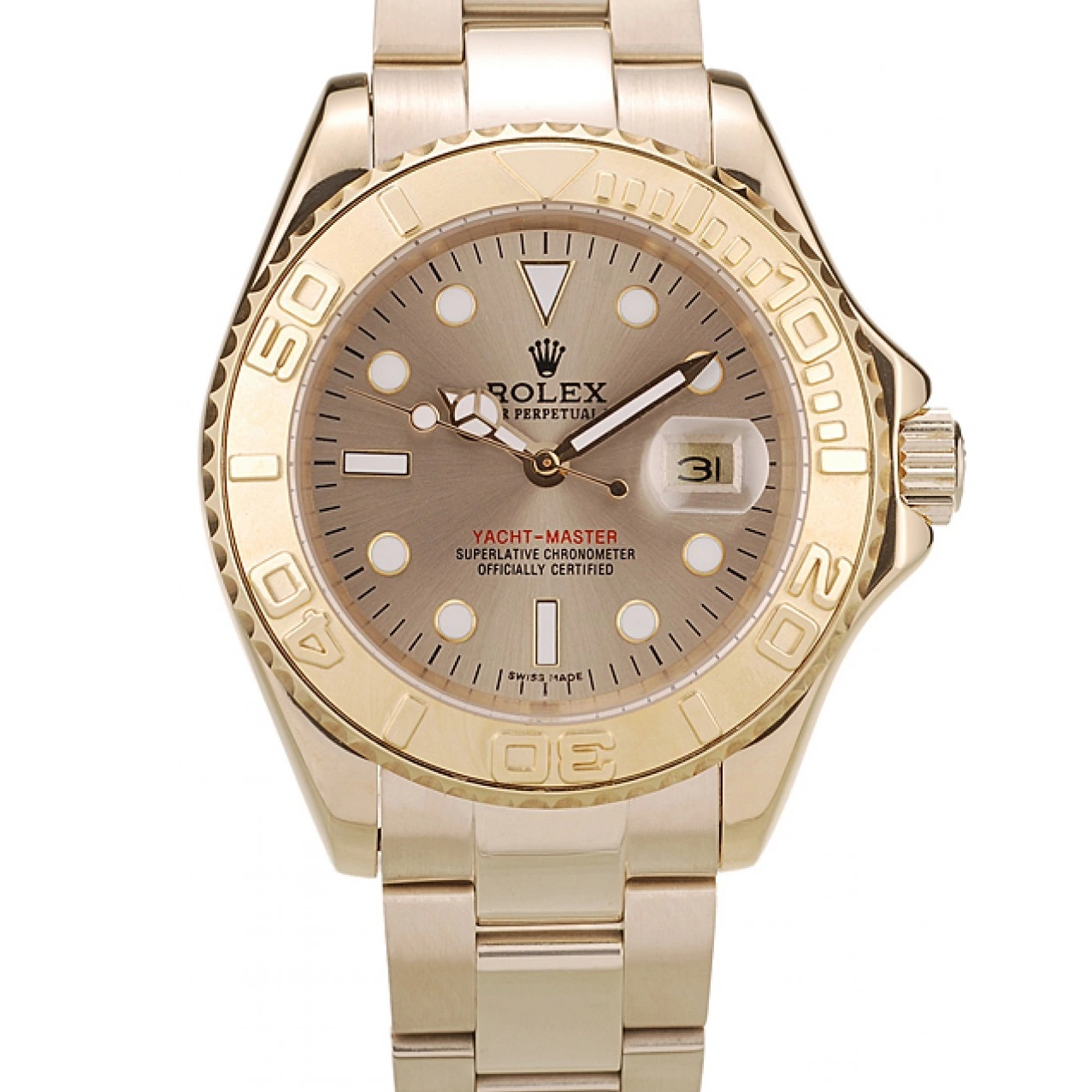 Good copy rolex watches Master Gold Gold Rolex Yacht Dial 98232 Bezel 0702